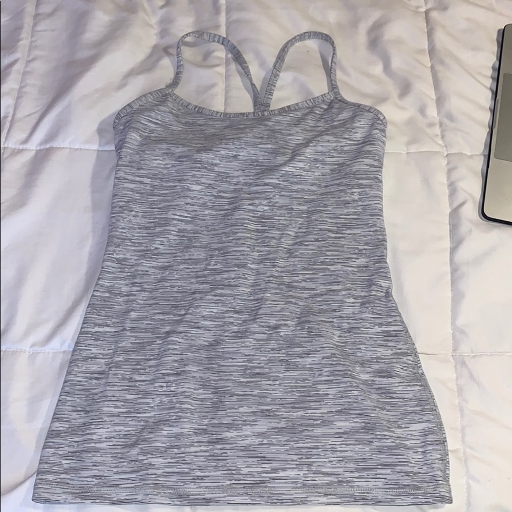 Lululemon gray weathered flow y tank top